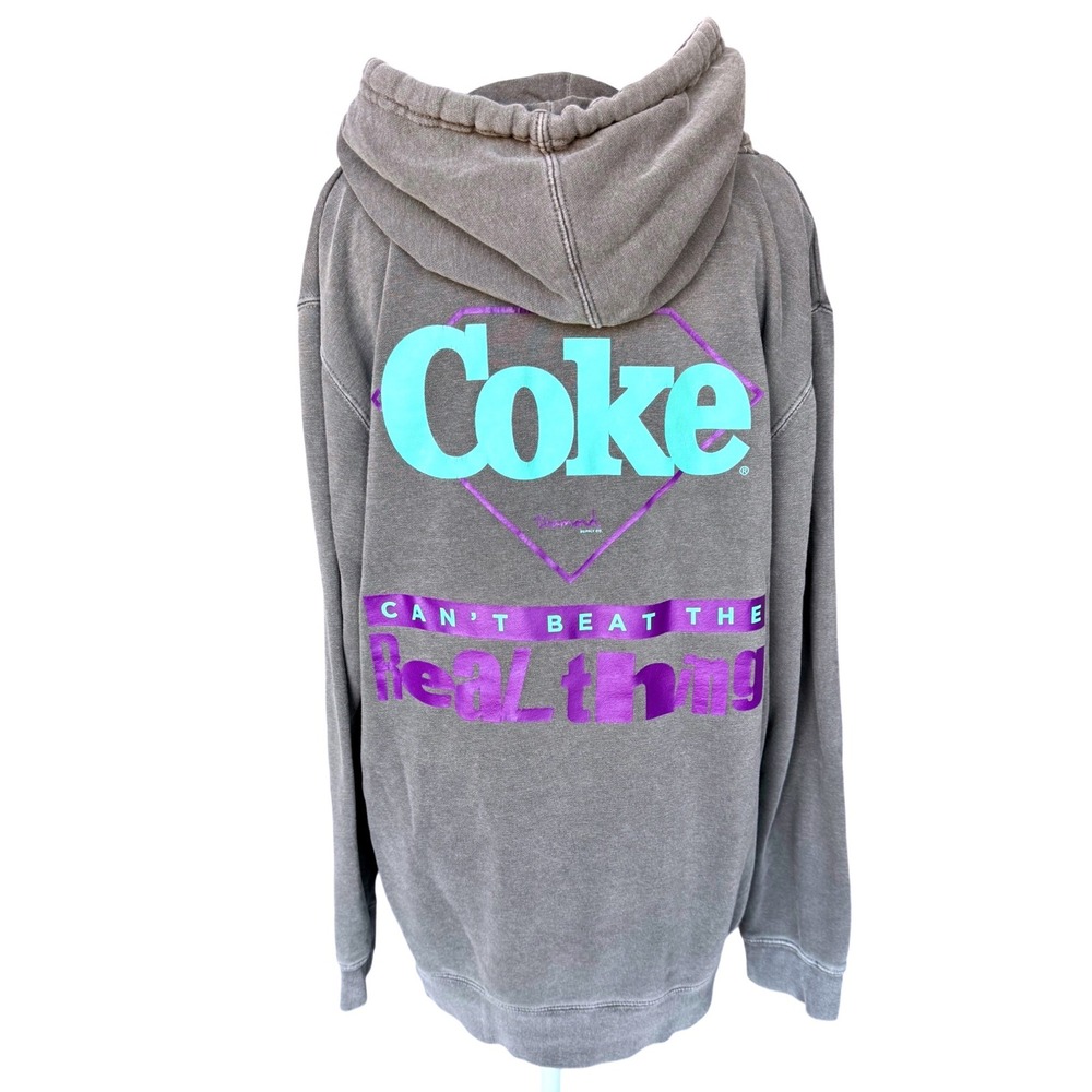 Diamond Supply x Coca-Cola Real Thing Black Hoodie Gray Sweatshirt Skater M